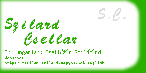 szilard csellar business card